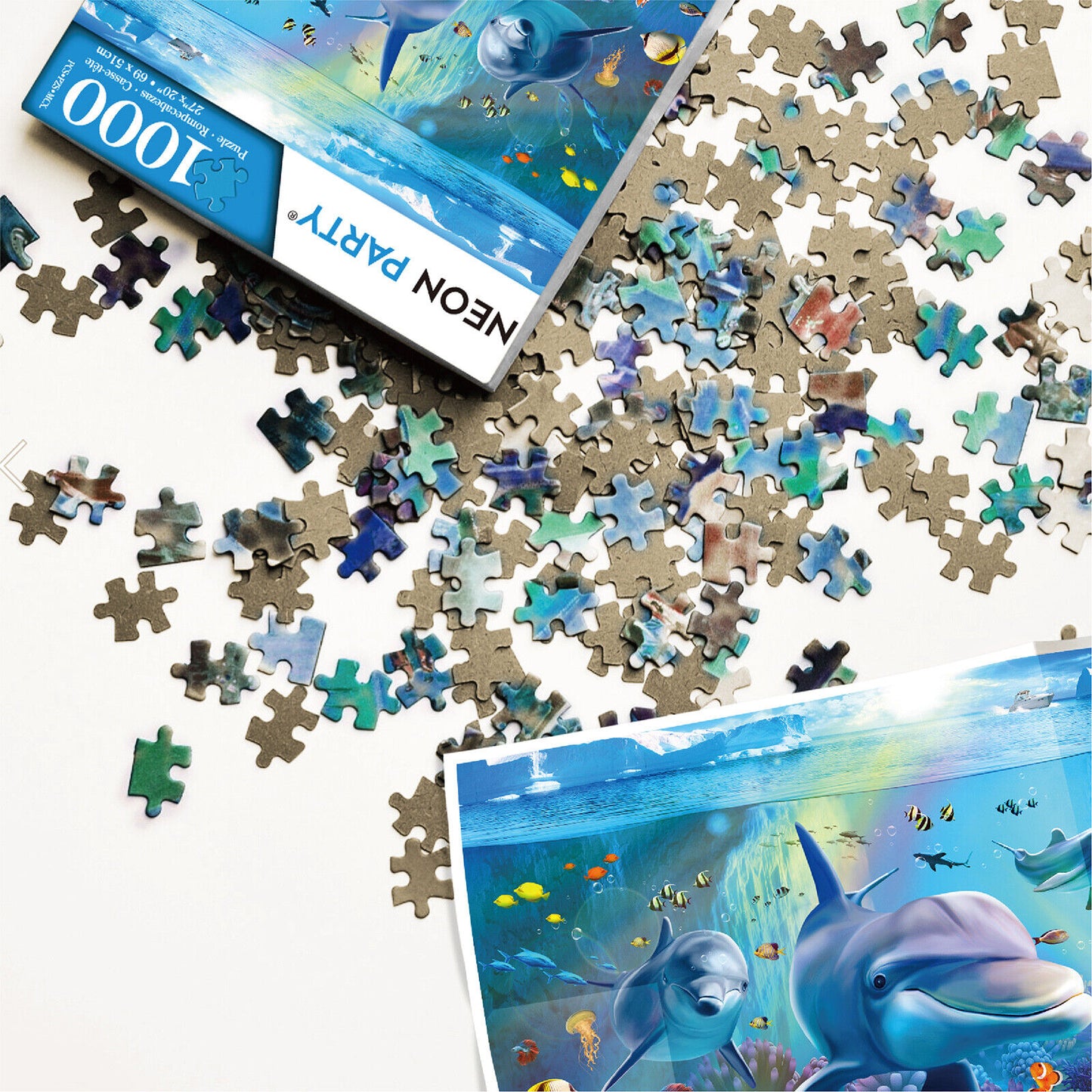 1000 Pieces Jigsaw Puzzles for Adults Kids-Seaworld Education Learning Tools Toy